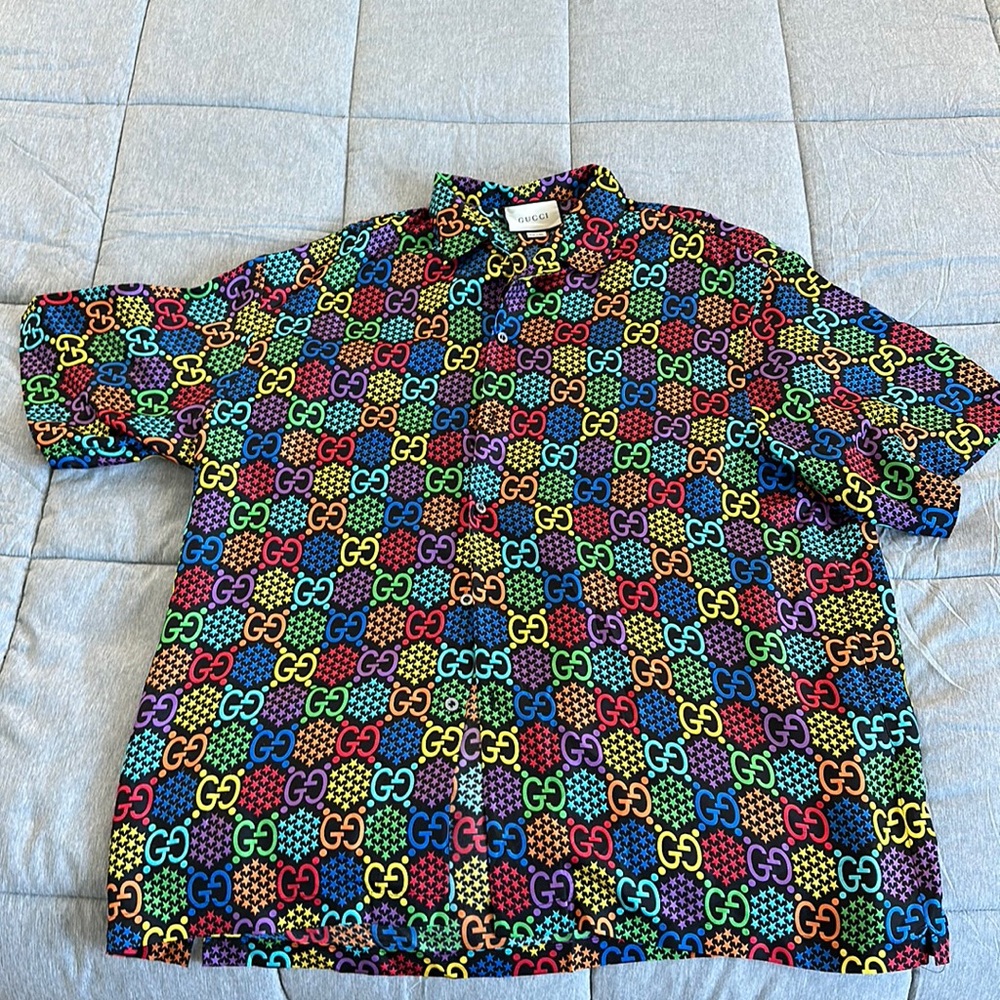 Gucci silk like button down